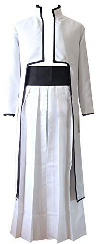 MYYH Anime Men's Japanese Kimono Cosplay Captain Costume White Hakama Men's Kimono Set for Cifer Halloween (M)