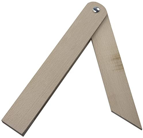AERZETIX - C59567 - Falsa squadra da falegname 280mm per tracciatura - goniometro angolare - in legno - per cornicioni listelli ebanista falegnameria segatrice montaggio copritetti