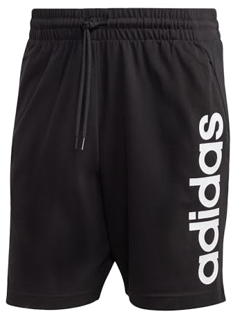 adidas Herren AEROREADY Essentials Single Jersey Linear Logo Shorts, Black, XXL