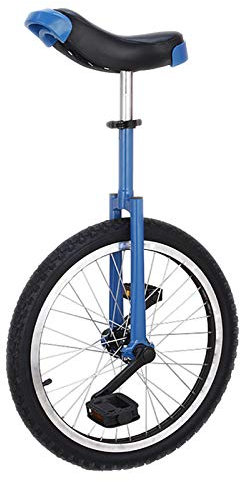 Unisex-Einräder für Erwachsene/große Kinder/Mutter/Vater, 50,8 cm Uni-Fahrrad mit ergonomischem Design-Sattel und Aluminiumfelge (Farbe: Blau)