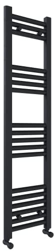 lauenberg 300x1200mm Towel Warmer Flat, Wall Mounted Matte Anthracite Plated Steel Bathroom Towel Rail Radiator, Suitable for Central Heating, Electric and Dual Fuel