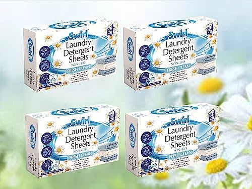 80 Dissolvable Laundry Detergent Sheets Non Bio Washing Sheets Fresh Clean Scent