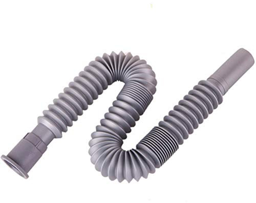 LSSEDA Drain Hose,Replacement Drain Hose,1 x Plumbing Hose 80cm Kitchen plastic Flexible Retractable Sink Basin Water Drain Pipe for Dishwasher,(Color:Gray)