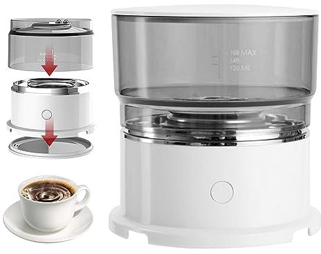 Duqulle Compact Espresso Machine | Single Serve Coffee Machine | Single Cup Coffee Percolator, Single Cup Coffee Percolator for Travel, Driving, Camping, Offices