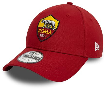 AS Roma Cotton Core 9FORTY - Crest Red | Cappellino unisex ufficiale, regolabile, 100% cotone, con logo di alta qualità, perfetto per i fan, vestibilità ottimale