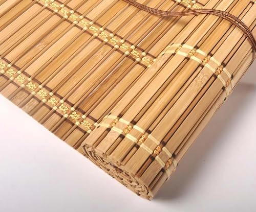Bambusrollo Aussenbereich Shading Rate 65% Holz Jalousie, Sonnenschutz Fenster Außen, Sonnenrollo Aussen für Balkon, Hotel, Wohnzimmer, Wetterfest (Size : 120x200cm)