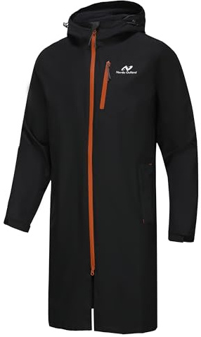 NORDIC OUTLAND Veste de pluie pour homme, imperméable et respirante avec doublure en maille, coupe-vent pour les activités de plein air