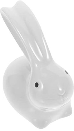 ULDIGI Keramik Kaninchen Figur Tischdeko Hasenform Dekoration Zuhause Schlafzimmer Wohnzimmer Ostern Spielzeug Ornament Haustier