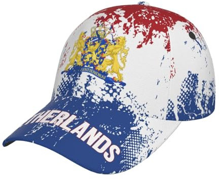 Herren Damen Baseballkappe Niederlande Flagge Getreide Baseball Kappen Verstellbar Angeln Hüte Atmungsaktiv Hip-Hop-Hut Für Wander Golf Sport