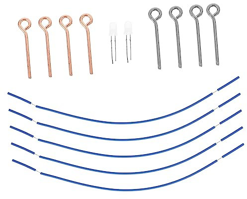 MUCKLILY Wissenschaftsspielzeug Mit Fruchtbatterie-bausätzen Experimentiergerät Für Schüler Lernspielzeug Aus Zinklegierung Physik-experimentiersatz DIY Obst Batterie Wissenschaft Liefert