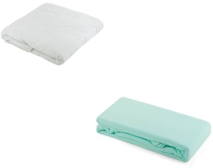 Junior Joy Babybett-Bettwäsche-Set (9 Tog) + Bettbezug aus 100% Baumwolle, weich, atmungsaktiv, maschinenwaschbar, mehrere Farben (Kinderbettgröße 100 x 120 cm), Minzgrün