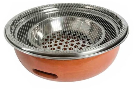 Holzkohleofen aus Ton, Grillofen aus Keramik, Töpferofen, Grill- und Teekocher aus Ton, Barbecue-Grill für drinnen und draußen, tragbarer Holzofen für Camping