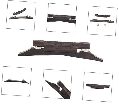 Warmhm Höhenverstellbarer Mandolinen Gitarrensteg aus Leichtem Material für Musikinstrumentenzubehör zur Saitenhöhe und Kompatibel mit Mandoline und Gitarre