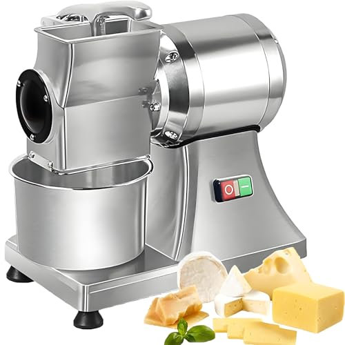 Rallador De Queso Eléctrico, Rebanador Y Molinillo De Queso Comercial, 0,75 Hp, 550W, Triturador De Salvado De Pan, Máquina Ralladora De Acero Inoxidable Con Alto Rendimiento De 40Kg/H