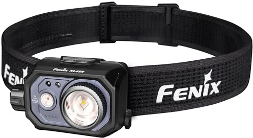 Fenix HL45R Stirnlampe LED Wiederaufladbar,1000 Lumen Hell Zoombare,220M,USB-C Aufladbar,3 x AAA Batterie Dual Fuel,Gestenerkennung,Drehsteuerung,IP66 Wasserdichte Kopflampe,Camping,Joggen,Angel