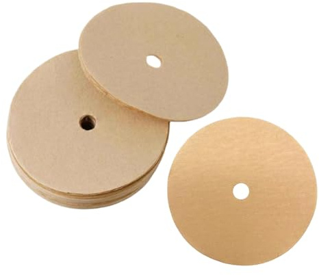 KinetiCore 200 Pack 3.75 Inch Round Coffee Filters, Unbleached Disposable Percolator Filter Papers, Universal Fit for Delonghi, Breville, Moka Pot & Coffee Percolators, Home Office Café Use