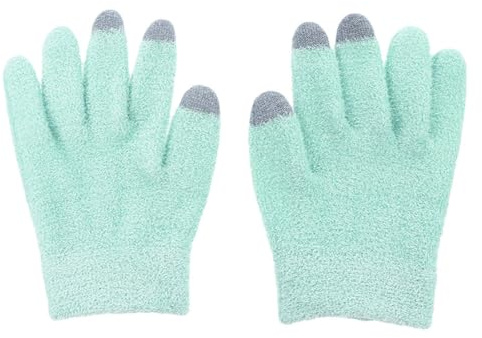CLISPEED 1 Pair Touch Screen Moisturizing Gloves with Gel for Dry Hands Skin Care Hand Mittens in Autumn Green Gloves for Women Overnight Hydrating Therapy