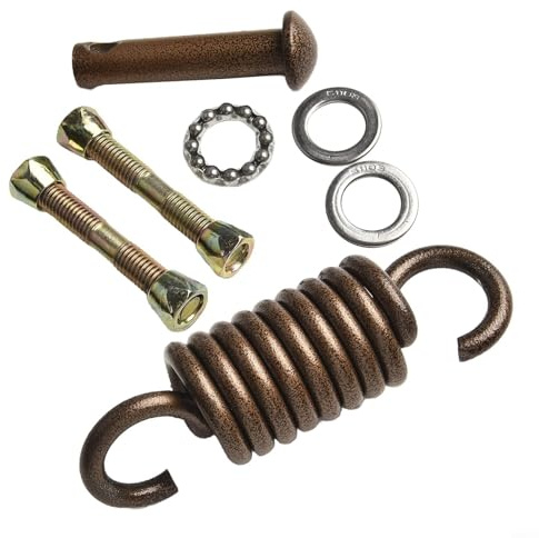 Accarugty Robuster Federhaken für Hängesessel mit drehbarem Drehgelenk und Stoßdämpfer für Eierschaukelstühle, Gartenmöbel-Zubehör, Braun (braun)