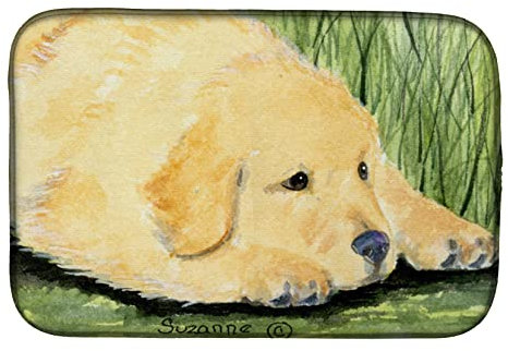 Caroline's Treasures SS8864DDM Golden Retriever - Esterilla de secado de platos, Escurridor de Bayetas, 35,5 x 53 cm, multicolor