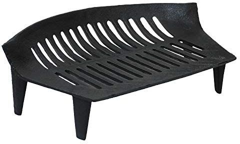 simpa Conventional LARGE Black Fire Coal Log Grate Basket - Sturdy Fireplace Accessory - 12cm (H) x 27cm (W) x 42.5cm (L)