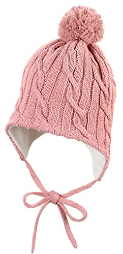 Sterntaler Mütze mit Bommel, Strickmütze mit Bommel