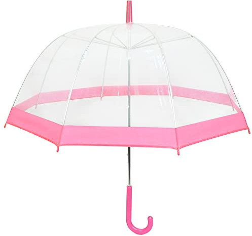 Regenschirm mit winddichter Kuppel, durchsichtiger Regenschirm für Erwachsene