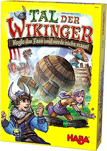 HABA 304697 - Tal der Wikinger, Brettspiel mit XXL-Spielplan und 3D-Wikingerschiffen, Spiel ab 6 Jahren