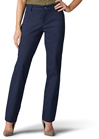 Wrinkle Free Relaxed Fit Straight Leg Pant, 14, Imperial Blue