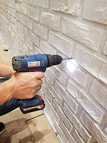 Boutiquemall Faux Brick Wall Panels, 3D FRP Wall Panel Resin Fiberglass Material for House Exterior and Interior Use 32 sq.ft/Box (Matt White, New London)