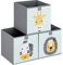 Navaris Cube Rangement Jouet Enfant - Lot 3X Rangement Chambre Enfant Pliable 28x28x28cm pour Livre Jouets Jeux - Panier Boite de Rangement et Bac a Jouet Caisse en Tissu