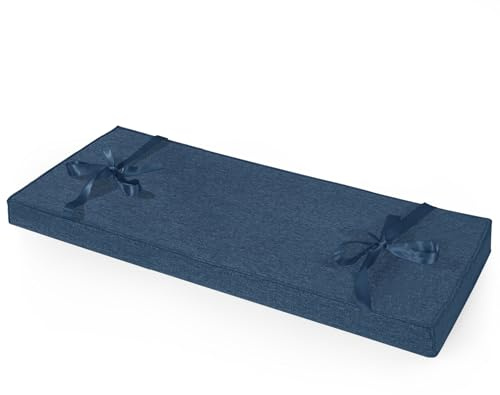 ROFIELTY Bench Cushion 39 inch, Durable Bench Cushions for Indoor Furniture, Non-Slip Window Seat Cushions Indoor, Personalized ustom Bench Cushion (39x11x2inch,Blue)