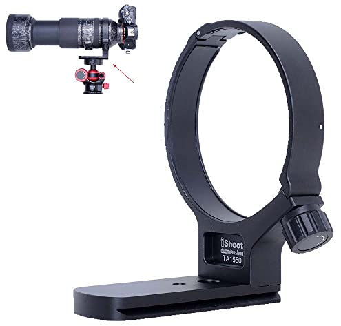 iShoot Metal Lens Collar Tripod Mount Ring Compatible with Tamron 150-500mm f/5-6.7 Di III VC VXD A057, Lens Support Holder Bracket Bottom is Arca-Swiss Fit Quick Release Plate Dovetail Groove