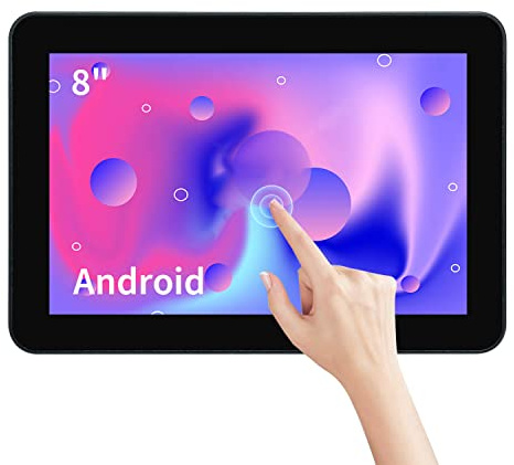 TouchWo 8 Zoll Touchscreen Monitor, Android All-in-One PC Inklusive WiFi, Integrierte Lautsprecher, Unterschriftenerfassung, HD-MI Eingang für POS, Menübildschirm, Digitaler Bilderrahmen