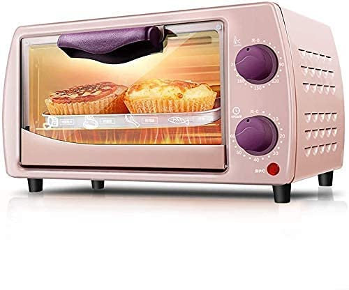 CAZARU Mini Horno eléctrico para el hogar, Horno Multifuncional para Hornear, hornillo para Pan, Parrilla para el hogar, Horno pequeño para Hornear Pasteles, Pizza, 9L, Mini hornos Happy Life