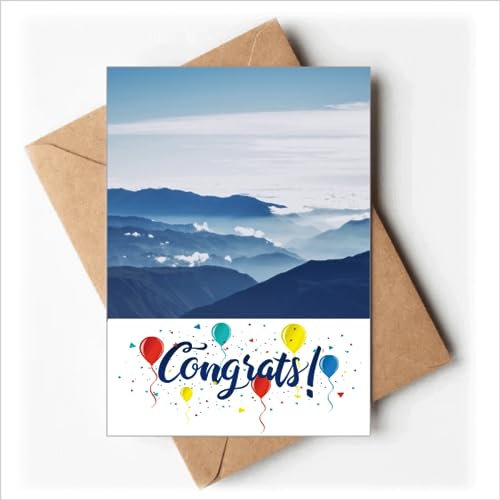 Berge Himmel Sonnenschein Wolken Natur Hochzeit Karten Glückwunsch Gruß Umschläge
