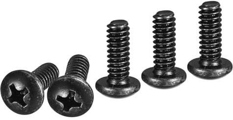 DTGN 100 Stück Maschinenschrauben #10 Phillips-Antrieb Schwarzoxid-Finish | #10-24x1/2 Pan Head, Schrauben Bolzen Set, Stahl, UNC Vollgewinde