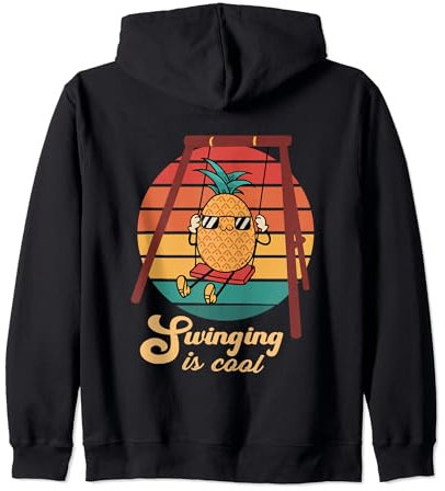 balançoire ananas cool drôle fruits hommes femmes enfants Sweat à Capuche