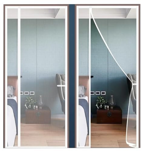 Fenster-Moskitonetz, 165x210cm Maßgeschneiderte Moskitonetze nach Maß, einfache Montage, Insektenschutznetz für Balkone, Fenstertüren, Heimbüro Weiß