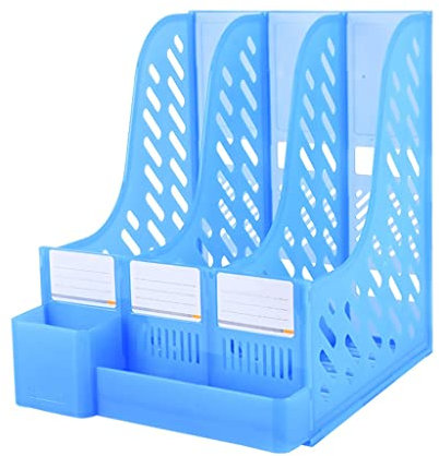Aktenmagazinhalter Kunststoff-Datei-Organizer, Aktenbox, Notebook-Rack, Home-Office-Desktop, Zeitschriften-Buchhalter, Schulschreibtisch, ordentlicher Aufbewahrungs-Organizer Zeitschriftenhalter ( Col