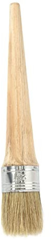SEWOART Round Head Wax Brush with Natural Bristles for Furniture Painting Ergonomic Handle for Precision for Stenciling and Home Decor Large Brush