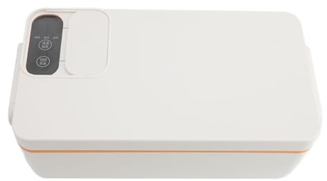 Asixxsix Scaldavivande Elettrico, Contenitori in Acciaio Inossidabile da 1 Litro, Scaldavivande Portatile Senza Fili, Scaldavivande a Tenuta Stagna per Adulti, Ufficio, Viaggi (WHITE)