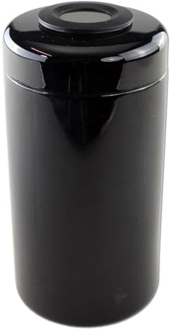Black Leaf Violettglasdose 1000 ml mit Thermo- und Hygrometer – Aufbewahrung mit Aromaschutz für Gewürze, Kräuter, Kaffee & Tee – luftdicht & geruchsdichte Dose mit schwarzem Deckel – ohne Logo