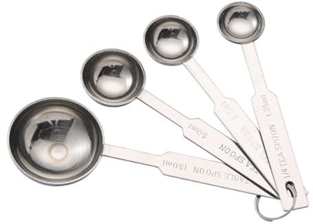 HOLIDYOYO 4pezzi Cucchiaio Dosatore Multiuso Per Cucina Cottura e Allattamento Misure Precise e Marcature Incise Sui Manici Che Non Sbiadiscono Mai Design Semplice e Pratico Per Esperienza