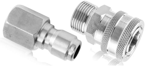 Easy to Carry Quick Releases Pressure Washer Couplings Adapter Nozzle Connector Hose Attachments for Garden Car Wash