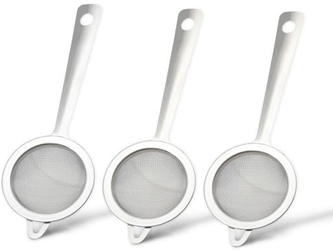 XIYING Mini Sieve, 3 Pcs Small Sieve Fine Mesh Strainer for Filtered Tea, Juices, Coffee