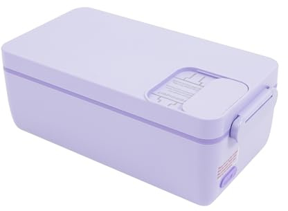 Beaudreaul Boîte à déjeuner électrique portable 40 W 1 l avec écran LED - Temps de chauffage réglable et temps d'isolation - Pour la maison, les voyages, l'extérieur, etc - Violet