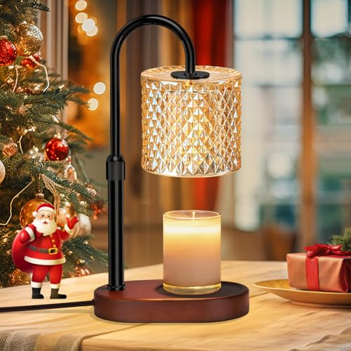 WUEAOA Candle Warmer Lamp, Timer and Dimmer, Adjustable Height Electric Candle Warmer, 4-Level Brightness Control, Gift for Mom