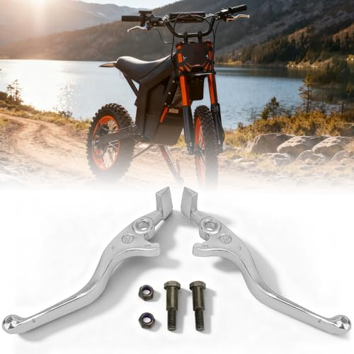 Jerbor 2Pcs Upgraded Brake Levers for Tuttio Soleil01 Drit Bike, High Strength Anti-Rust Durable A Pair of Left and Right Clutch Handbrake Lever for Tutto Tutti Electric Motorcycle (Silver)