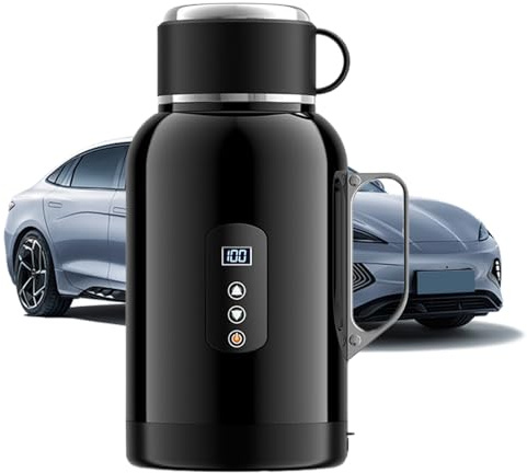 Tè elettrico, 12 V 24 V, versatile, caffettiera per esterni, tecnologia di sensore di sicurezza per bollire a secco, funzione di mantenimento caldo, accessorio per interni automobilistici