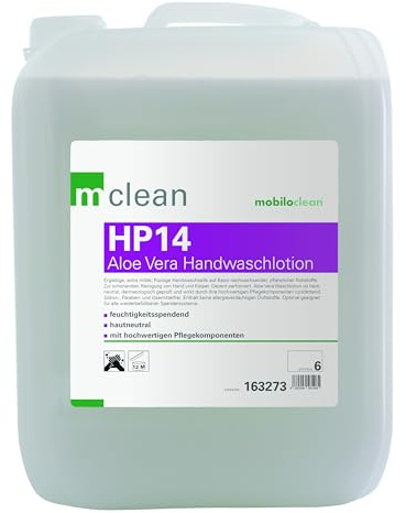 Cleanclub HP14 Handwaschlotion Aloe Vera, 10 L Kanister, Flüssigseife, Hautfreundlich, Dermatologisch Geprüft, Dezent Parfümiert